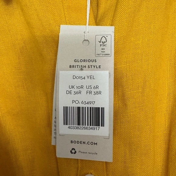 BODEN dress NWT size 6 - Picture 4 of 6